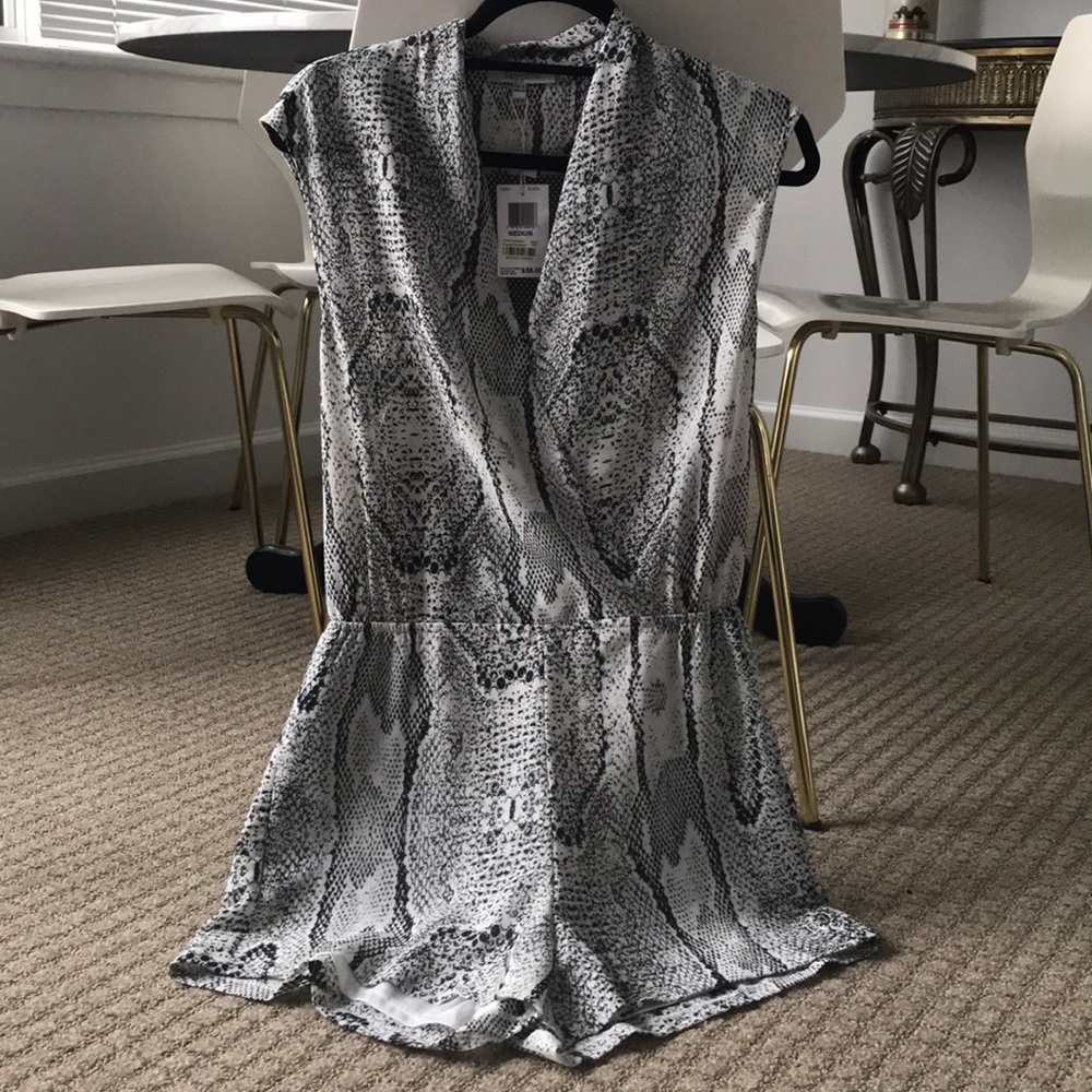 Lucy Paris snake skin print romper NWT
